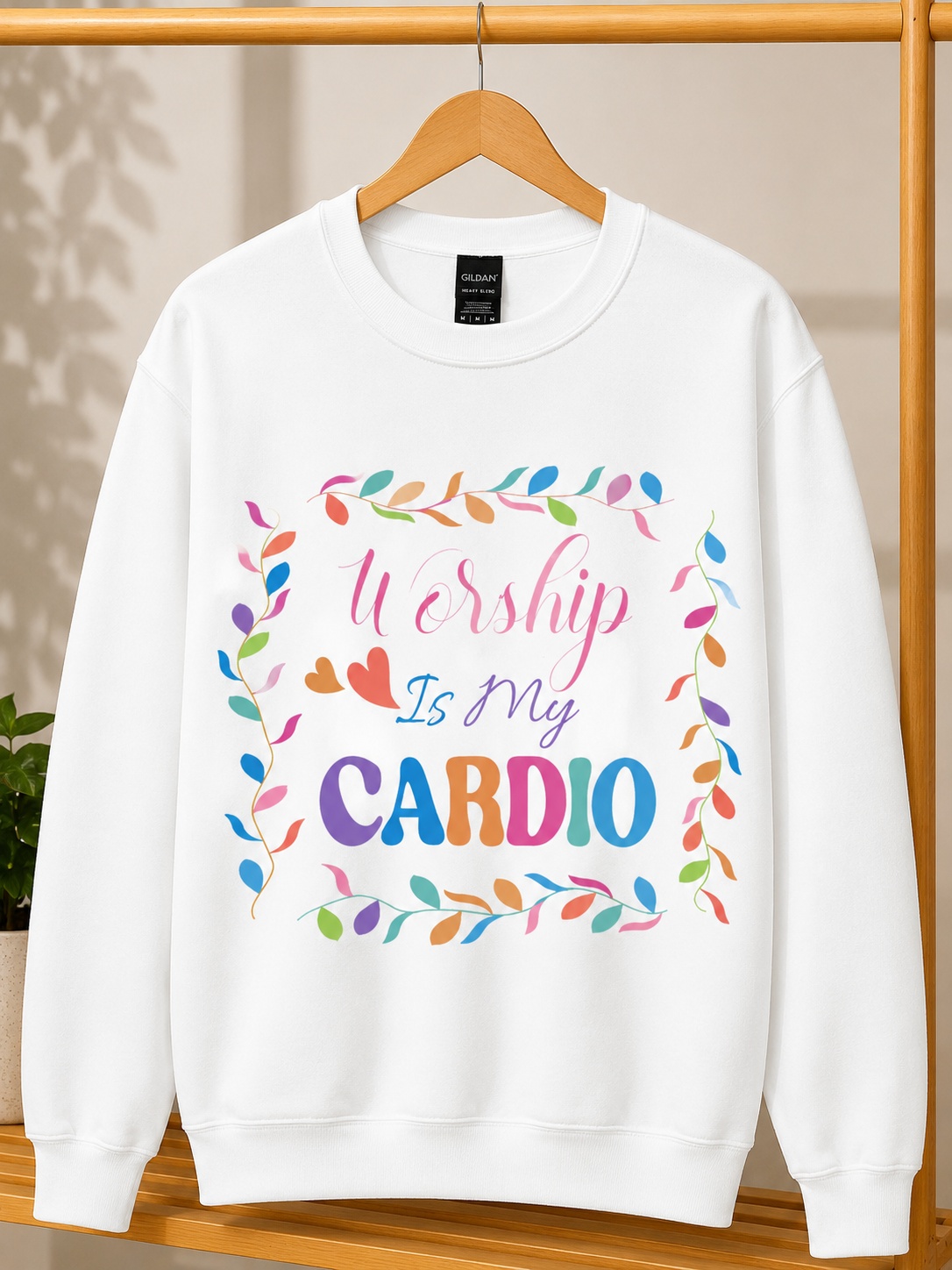 Worship Is My Cardio Christian sweatshirt design